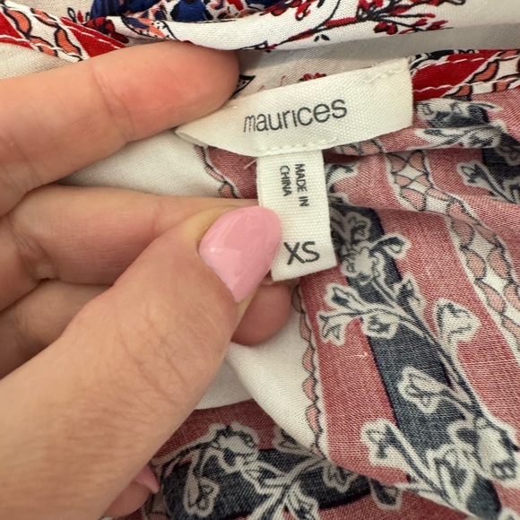 Maurices floral open front kimono - Picture 4 of 6